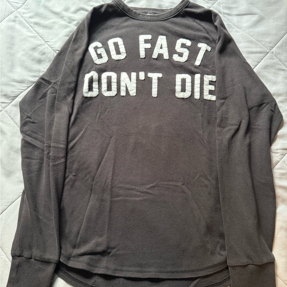 Men's Charcoal Graphic Long Sleeve Tee